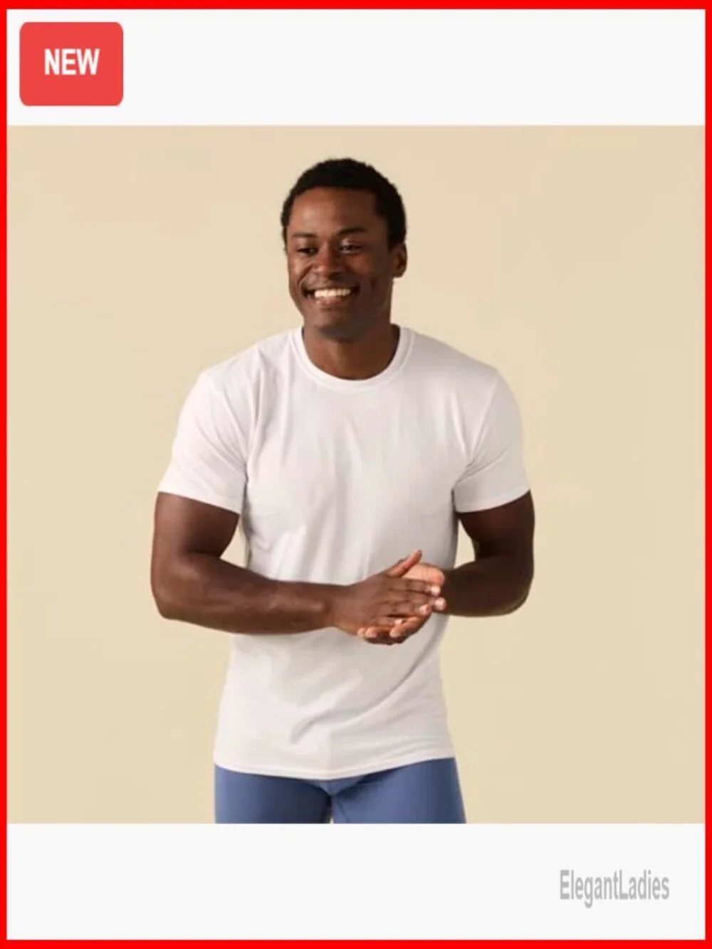 Men's Cotton Stretch Crew T-Shirts 3-Pack, Moisture Wicking, Tag-Free